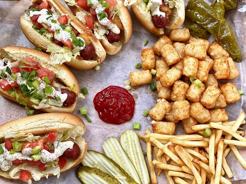 Cheddar Bacon Ranch Loaded Hot&nbsp;dogs!