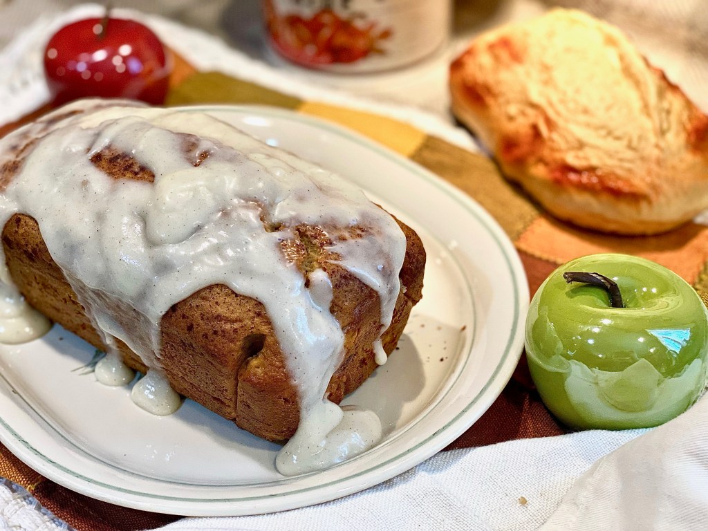 Apple Pie Bread With A Cinnamon Cream Cheese&nbsp;Glaze!
