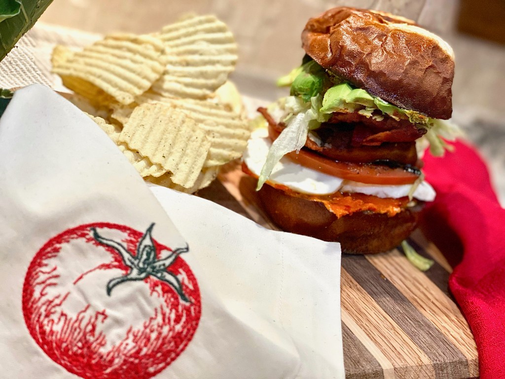 The Ultimate Loaded Caprese BLT Sandwich On A Toasted Buttery Pretzel&nbsp;Roll!