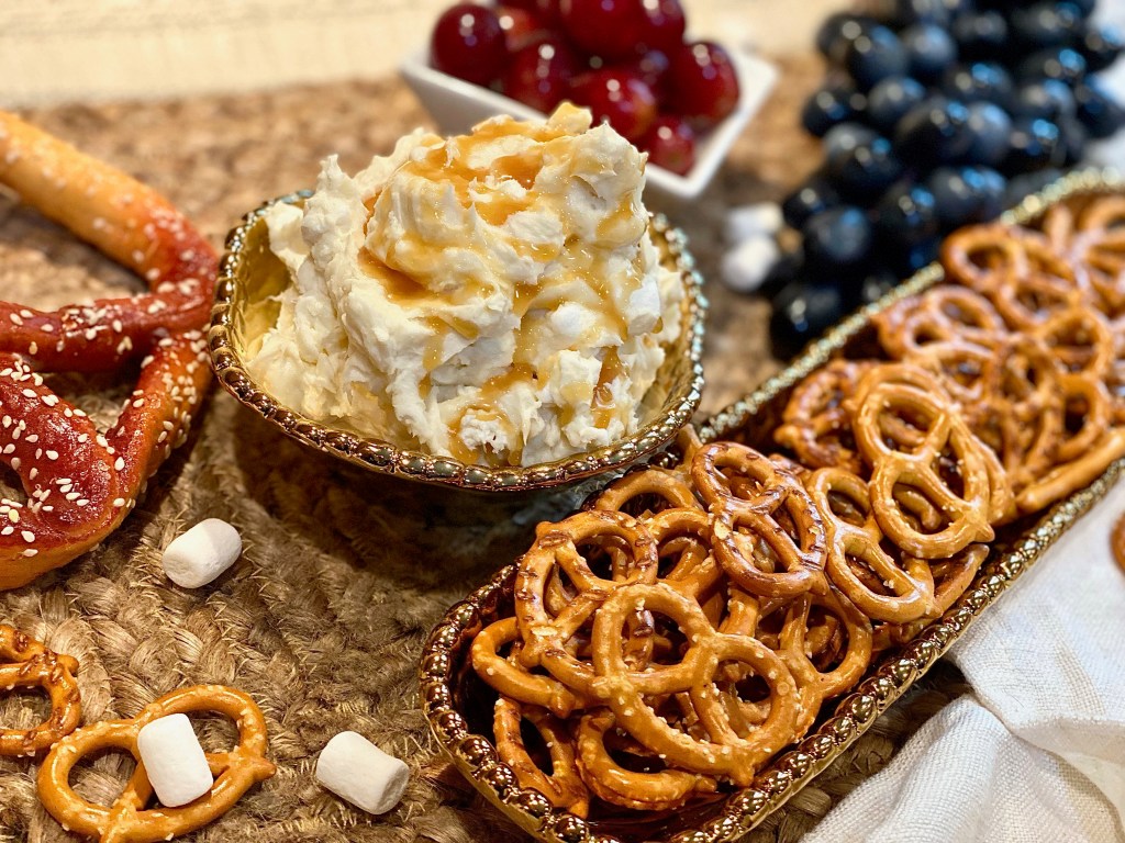 Salted Caramel Cream cheese Dip For Fruit &&nbsp;Pretzels.