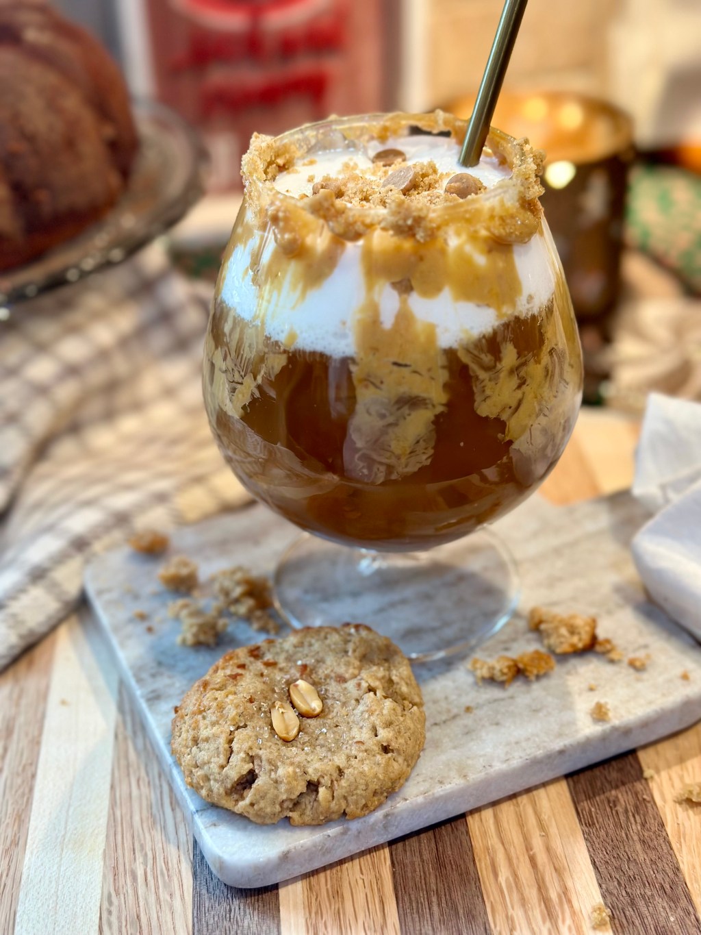 The Most Perfect Maple & Honey Peanut Butter Cookie Iced Coffee Recipe Right From The Comfort Of Your Own&nbsp;Kitchen.